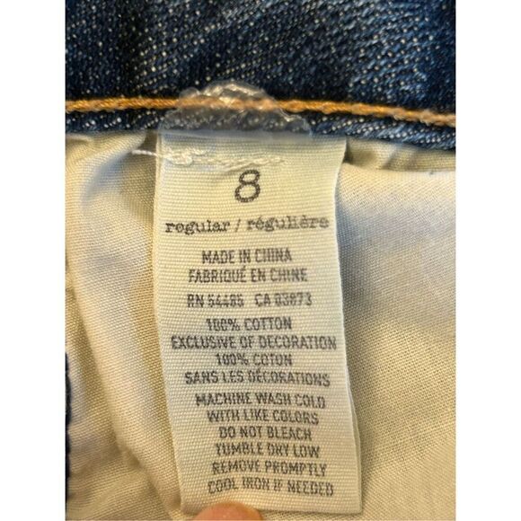 American Eagle Boy Fit Cropped Jeans sz 8 mid-rise minimalist - Picture 7 of 7